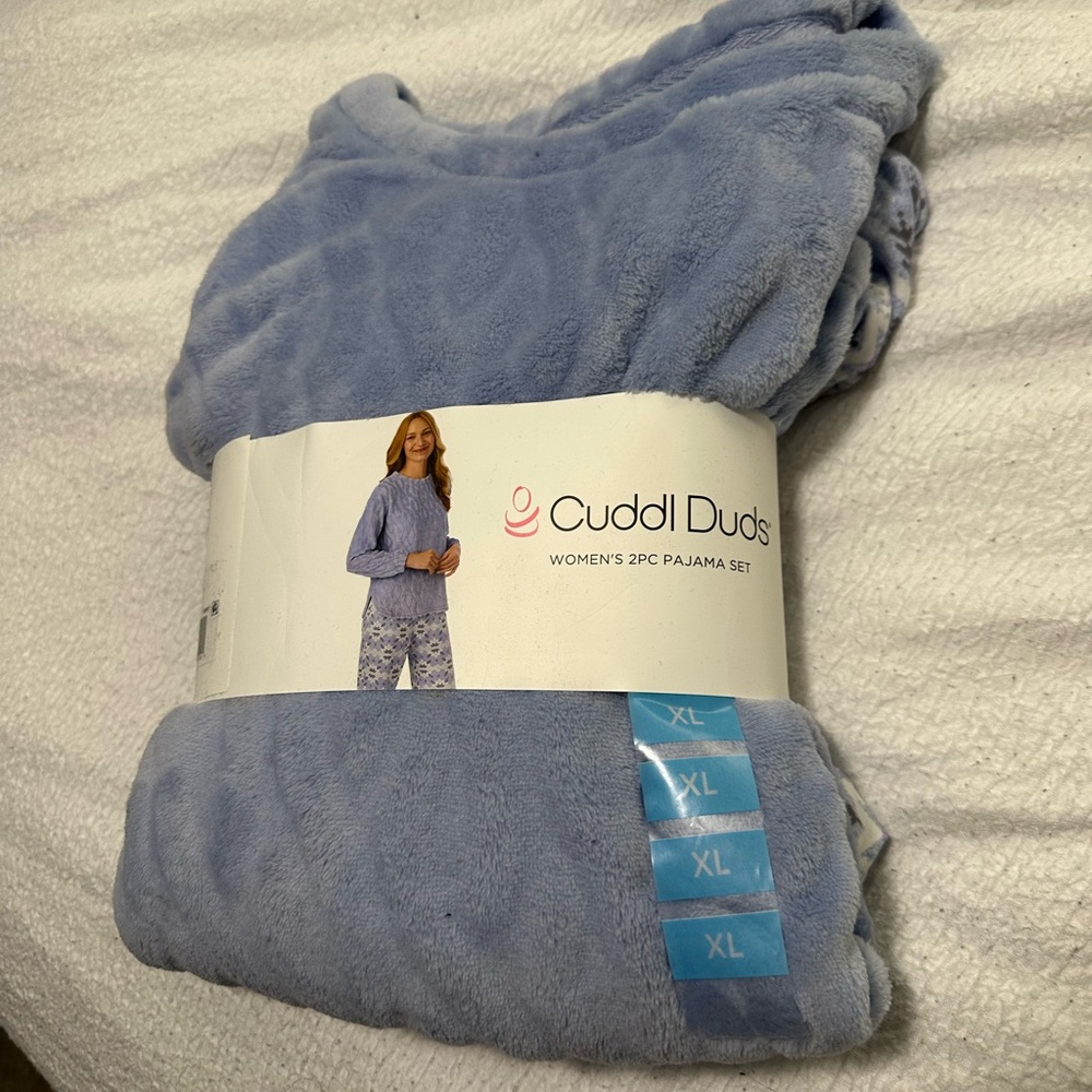 Cuddl Duds Soft Blue Pajama Set
